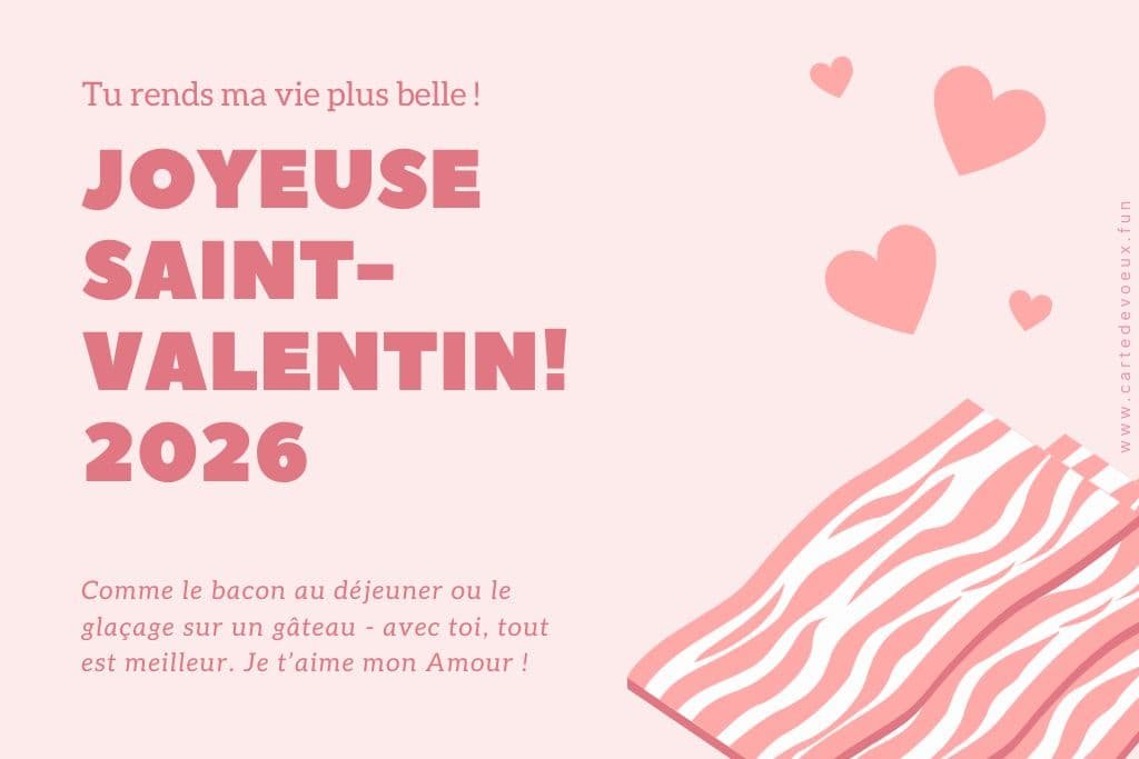 carte à imprimer Saint-Valentin