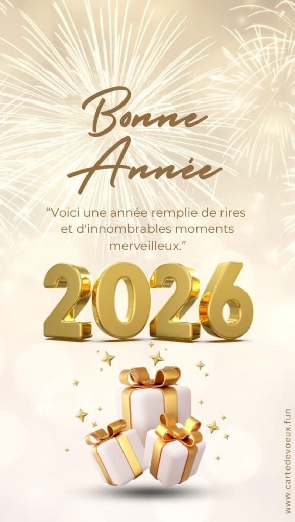carte nouvelle année 2026