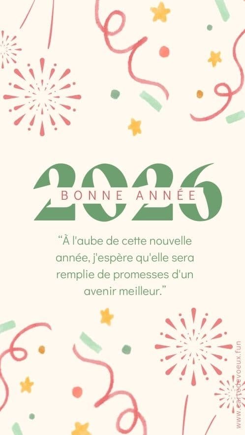 souhaiter bonne année 2026