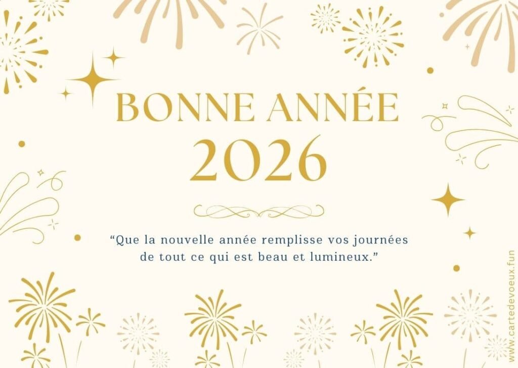 souhaiter une bonne année 2026