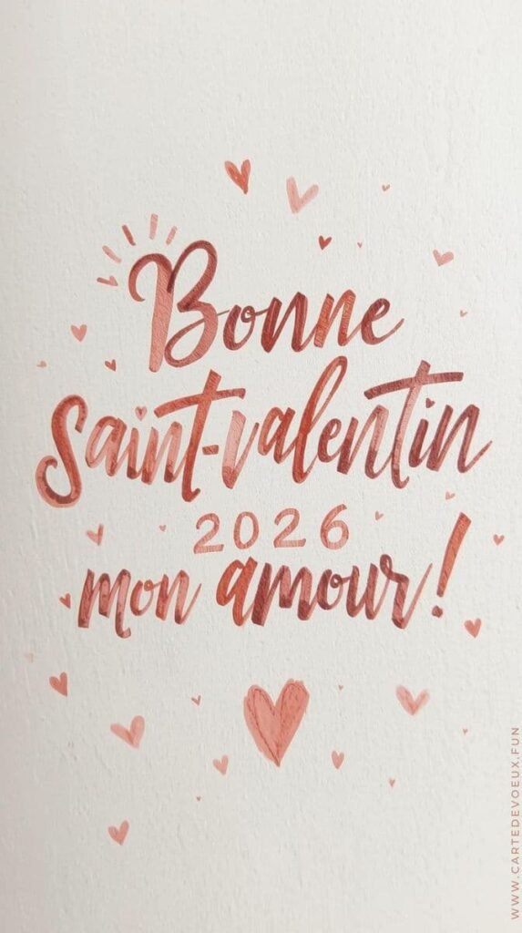 Carte Bonne Saint-Valentin