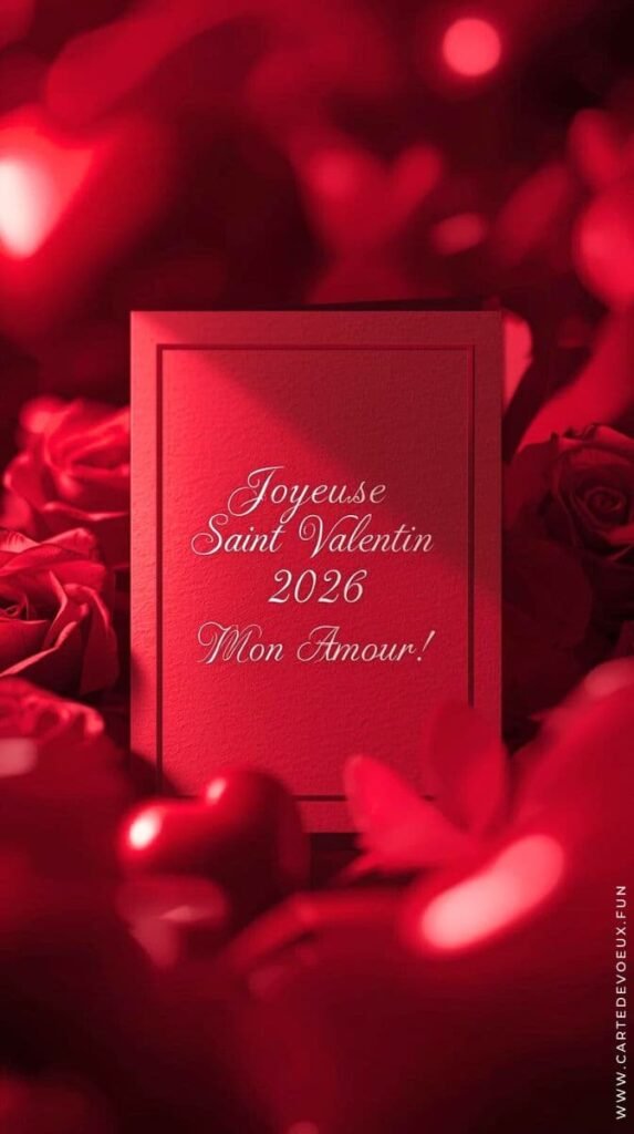 Carte Joyeuse Saint-Valentin