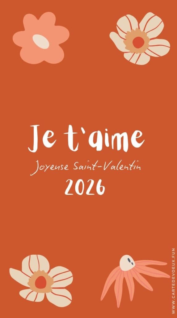 Saint valentin 2026 carte