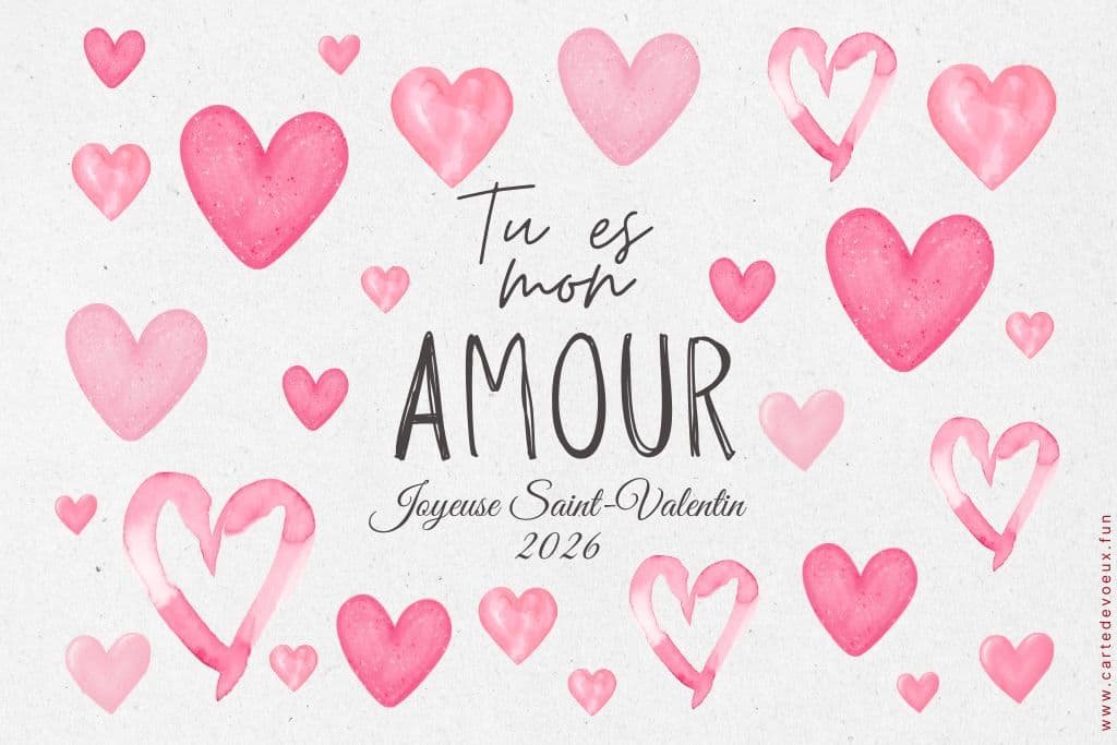 Carte Saint-Valentin personnalisé