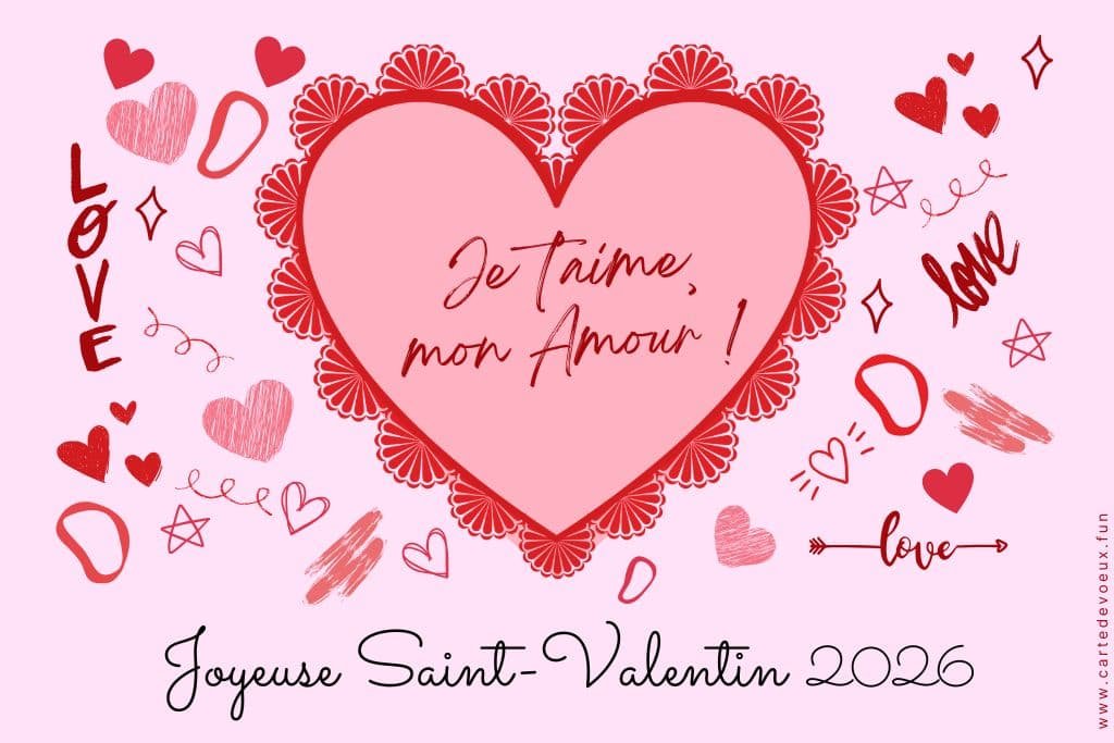 Saint-Valentin carte 2026