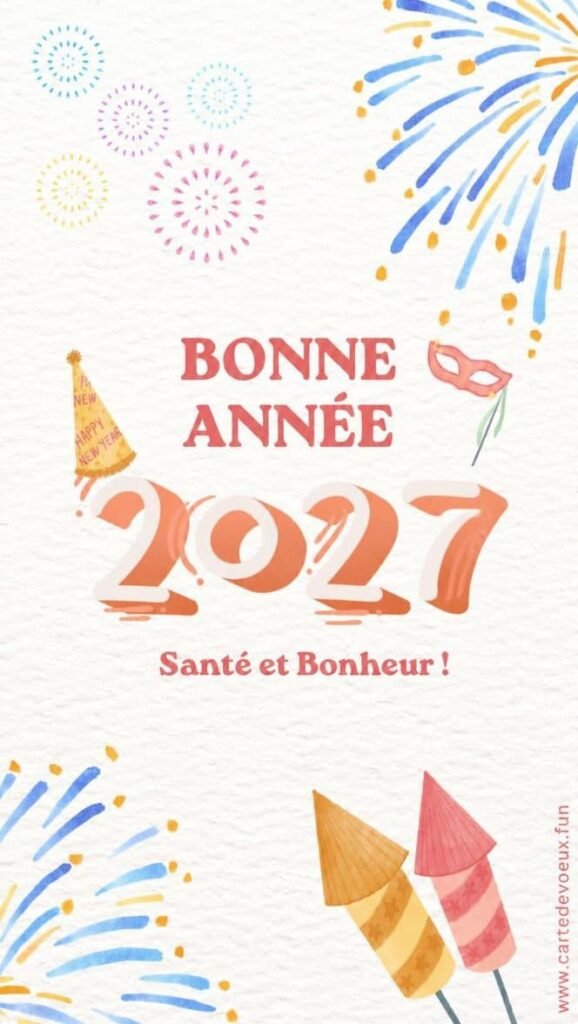 bonne année 2027 dessin