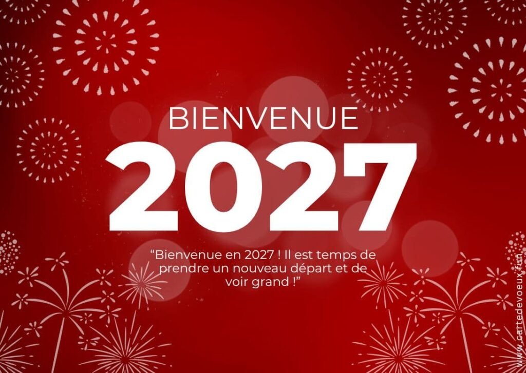 image bonne année 2027 gratuite