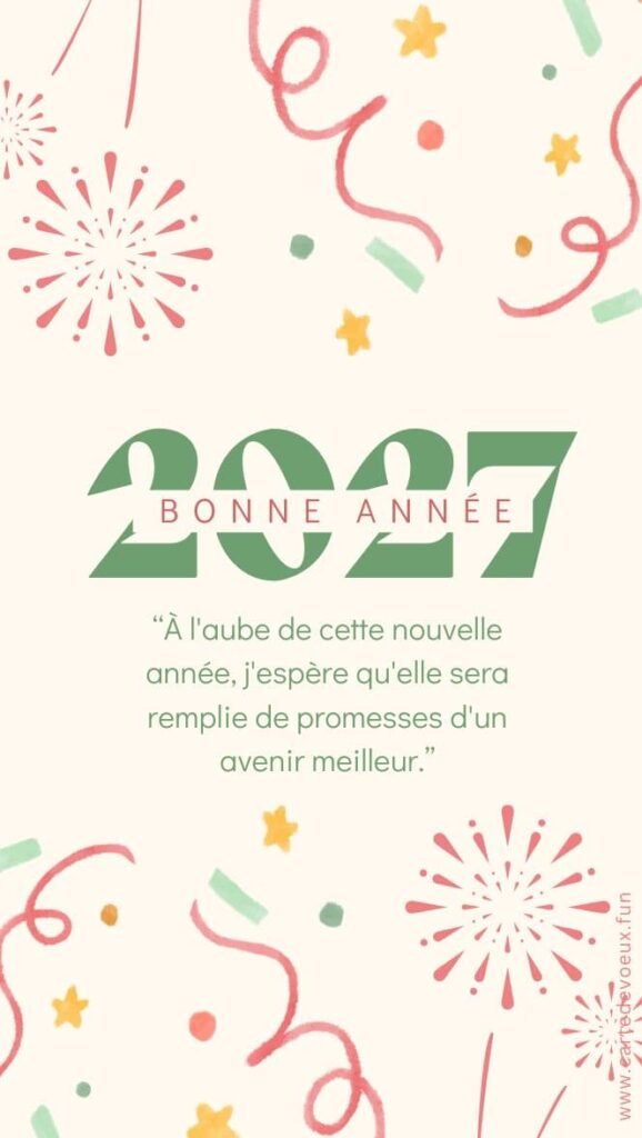 souhaiter bonne année 2027