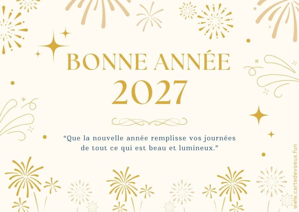 souhaiter une bonne année 2027